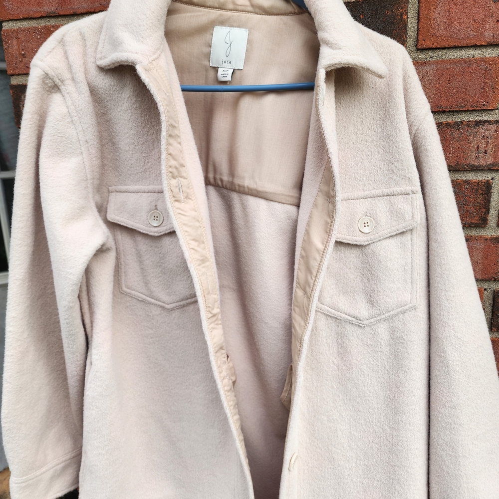 Joie Women's Cream Shacket- Small- Trendy- Warm